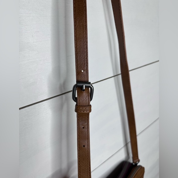 American Eagle Outfitters Tassel Crossbody Bag Brown Burgundy - Picture 11 of 11